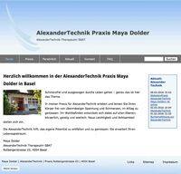Screenshot Website Maya Dolder, AlexanderTechnik in Basel